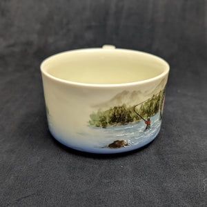 Vintage Otagiri Rainbow Trout Soup Mug (Fishing Theme, Made in Japan) 🎣🌲🇯🇵