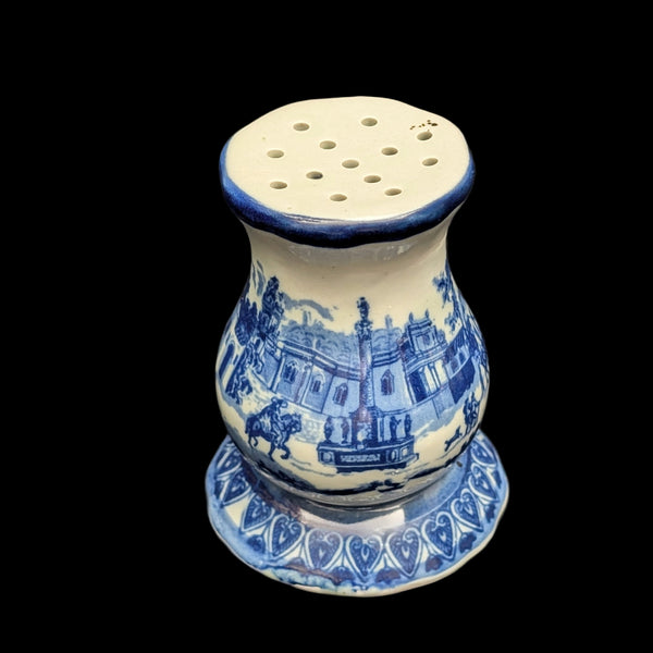 Vintage Blue & White Ironstone Sugar Caster/Muffineer (Victoria Transferware) 💙🏰🧂