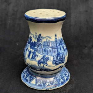 Vintage Blue & White Ironstone Sugar Caster/Muffineer (Victoria Transferware) 💙🏰🧂