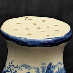 Vintage Blue & White Ironstone Sugar Caster/Muffineer (Victoria Transferware) 💙🏰🧂