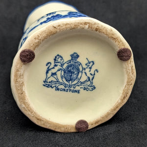 Vintage Blue & White Ironstone Sugar Caster/Muffineer (Victoria Transferware) 💙🏰🧂