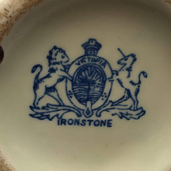 Vintage Blue & White Ironstone Sugar Caster/Muffineer (Victoria Transferware) 💙🏰🧂