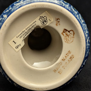 Authentischer polnischer Kerzenleuchter aus Keramik (Ceramika Artystyczna, Pfauenaugenmuster) 🇵🇱🕯️💙