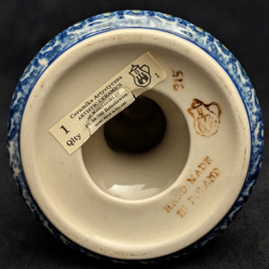 Authentischer polnischer Kerzenleuchter aus Keramik (Ceramika Artystyczna, Pfauenaugenmuster) 🇵🇱🕯️💙