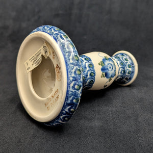 Authentischer polnischer Kerzenleuchter aus Keramik (Ceramika Artystyczna, Pfauenaugenmuster) 🇵🇱🕯️💙