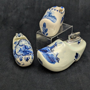 Vintage Delft Blue Figural Clog Accessories Set (Regina, Holland) 🇳🇱🔥⛵