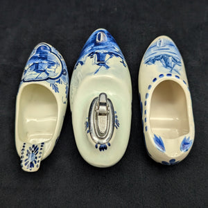 Vintage Delft Blue Figural Clog Accessories Set (Regina, Holland) 🇳🇱🔥⛵
