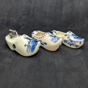 Vintage Delft Blue Figural Clog Accessories Set (Regina, Holland) 🇳🇱🔥⛵