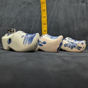 Vintage Delft Blue Figural Clog Accessories Set (Regina, Holland) 🇳🇱🔥⛵