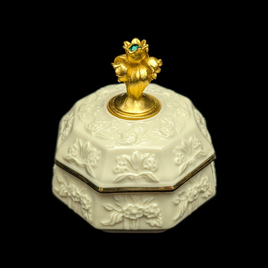 Lenox Porcelain Birthstone Box (May) 🇺🇸💚🌸