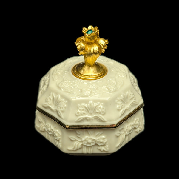 Lenox Porcelain Birthstone Box (May) 🇺🇸💚🌸