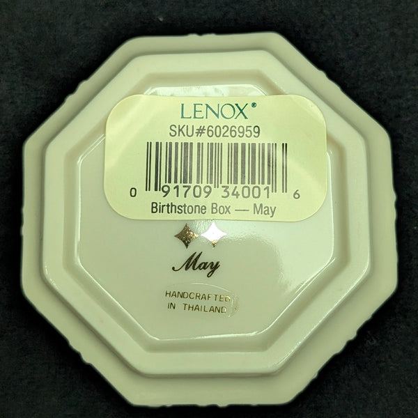Lenox Porcelain Birthstone Box (May) 🇺🇸💚🌸