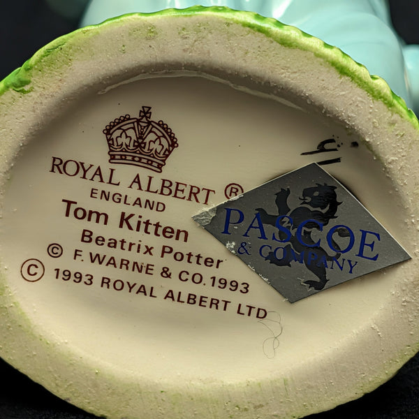 Royal Albert Beatrix Potter Figurine, "Tom Kitten" (1993 Copyright) 🐱🇬🇧📚