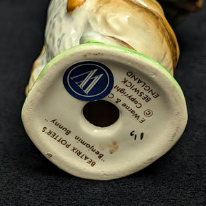 Vintage Beswick Beatrix Potter Figurine, "Benjamin Bunny" (Beswick England) 🐰🎩🥕