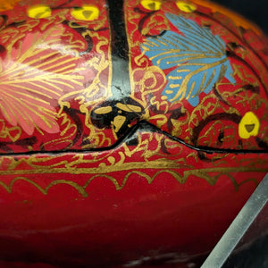 Vintage Hand-Painted Kashmiri Trinket Box (Papier-Mâché) 🇮🇳🌹✨