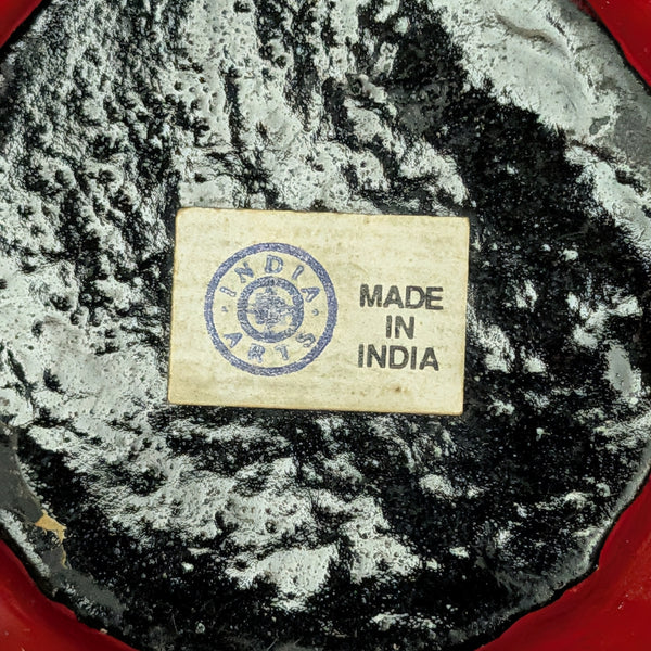 Vintage Hand-Painted Kashmiri Trinket Box (Papier-Mâché) 🇮🇳🌹✨