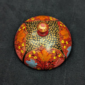 Vintage Hand-Painted Kashmiri Trinket Box (Papier-Mâché) 🇮🇳🌹✨