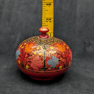 Vintage Hand-Painted Kashmiri Trinket Box (Papier-Mâché) 🇮🇳🌹✨