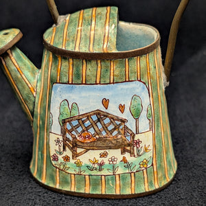Miniature Empress Arts Watering Can (Year 2000) 🪴💚💛