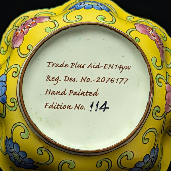 Miniature Hand-Painted Enamel Teapot (Limited Edition #114) 💛🌺✨