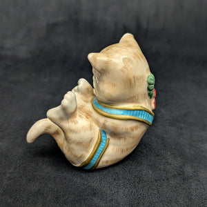 Fitz and Floyd "Kitten Kaboodle" Figurine (Playful Cat) 🐈🎀🌸