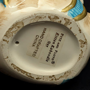 Fitz and Floyd "Kitten Kaboodle" Figurine (Playful Cat) 🐈🎀🌸