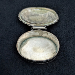 Vintage Southwestern Silver Pill Box/Snuff Box (Turquoise Cabochon) 🇺🇸💎🦪