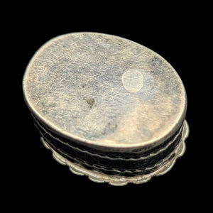 Vintage Southwestern Silver Pill Box/Snuff Box (Turquoise Cabochon) 🇺🇸💎🦪