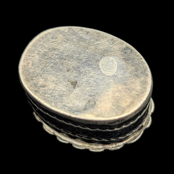 Vintage Southwestern Silver Pill Box/Snuff Box (Turquoise Cabochon) 🇺🇸💎🦪