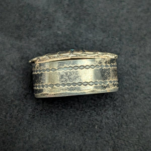 Vintage Southwestern Silver Pill Box/Snuff Box (Turquoise Cabochon) 🇺🇸💎🦪