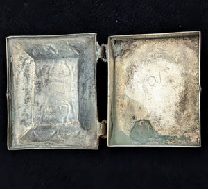 Vintage Navajo/Southwestern Silver Pill Box (Turquoise) 🇺🇸💎🗃️