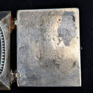 Vintage Navajo/Southwestern Silver Pill Box (Turquoise) 🇺🇸💎🗃️