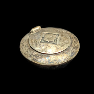 Antique Miniature Hand-Hammered Silver Pill Box/Amulet (Domed) 🥈💊✨