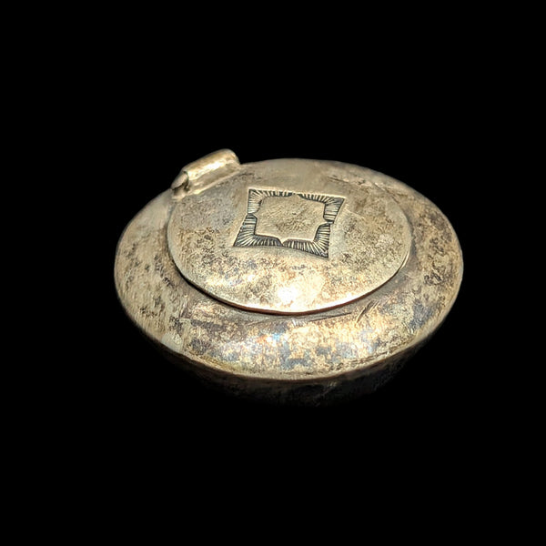 Antique Miniature Hand-Hammered Silver Pill Box/Amulet (Domed) 🥈💊✨