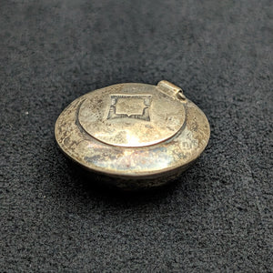 Antique Miniature Hand-Hammered Silver Pill Box/Amulet (Domed) 🥈💊✨