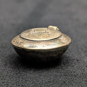 Antique Miniature Hand-Hammered Silver Pill Box/Amulet (Domed) 🥈💊✨