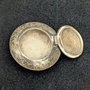 Antique Miniature Hand-Hammered Silver Pill Box/Amulet (Domed) 🥈💊✨