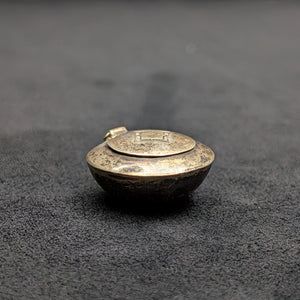 Antique Miniature Hand-Hammered Silver Pill Box/Amulet (Domed) 🥈💊✨