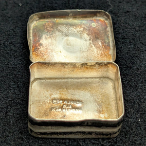 Vintage Mexican Sterling Silver Pill Box (Iguala 925, Maker ELM, Green Stone Accent) 🇲🇽🟢🥈