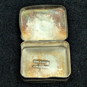 Vintage Mexican Sterling Silver Pill Box (Iguala 925, Maker ELM, Green Stone Accent) 🇲🇽🟢🥈