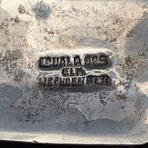 Vintage Mexican Sterling Silver Pill Box (Iguala 925, Maker ELM, Green Stone Accent) 🇲🇽🟢🥈