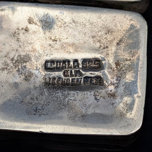 Vintage Mexican Sterling Silver Pill Box (Iguala 925, Maker ELM, Green Stone Accent) 🇲🇽🟢🥈