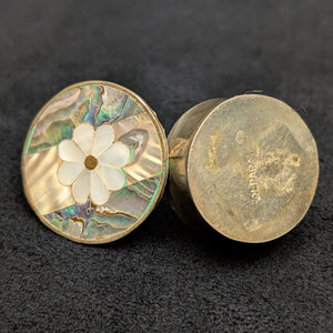 Vintage Mexican Abalone & Mother-of-Pearl Pill Box (Marked Alpaca) 🇲🇽🐚🌸