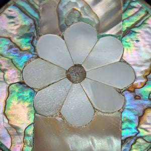 Vintage Mexican Abalone & Mother-of-Pearl Pill Box (Marked Alpaca) 🇲🇽🐚🌸