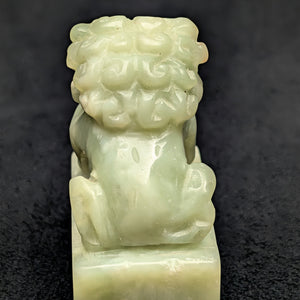 Vintage chinesischer Steinsiegelstempel (Foo-Hund) 🇨🇳🦁💚