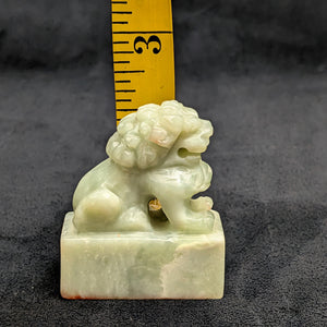 Vintage chinesischer Steinsiegelstempel (Foo-Hund) 🇨🇳🦁💚