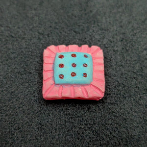 Miniature Whimsical Cat-on-Sofa Hinged Trinket Box (Maximalist Purple & Polka Dots) 🐈💜✨