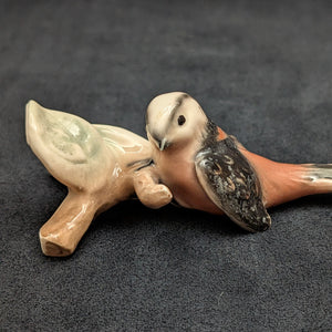 Vintage Goebel Porcelain Bird Figurine, Long-tailed Titmouse (W. Germany) 🐦🇩🇪🌿