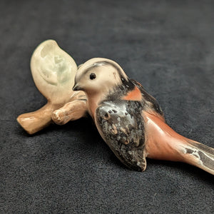 Vintage Goebel Porcelain Bird Figurine, Long-tailed Titmouse (W. Germany) 🐦🇩🇪🌿