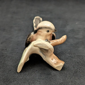 Vintage Goebel Porcelain Bird Figurine, Long-tailed Titmouse (W. Germany) 🐦🇩🇪🌿